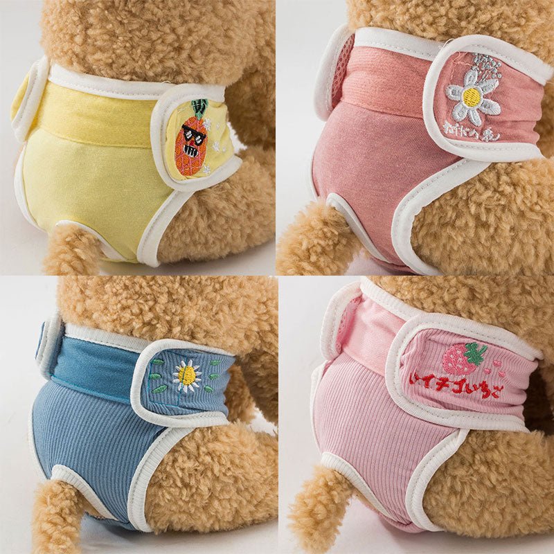 Reusable Dog Diaper Pants for Female Dogs in Heat – Adjustable, Soft Polyester, Leak-Proof, Washable, Available in Various Sizes and Designs 1