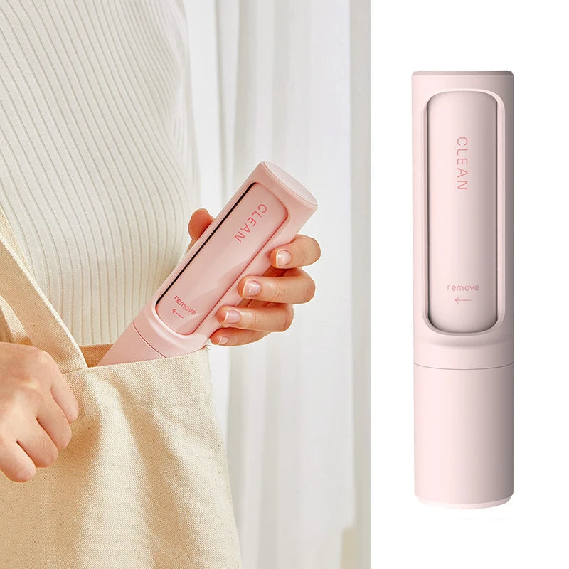 Reusable Lint Roller and Pet Hair Remover Brush – Eco-Friendly 2 in 1 Tool for Clothes and Fabrics 2