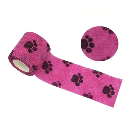 Self-Adhesive Bandage Tape for Pets, Breathable and Water-Repellent, Highly Elastic Vet Tape, 2.5 cm x 4.5 m, Assorted Colors 7
