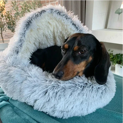 Self-Heating Fleece Pet Nest for Small to Medium Pets – Cozy Faux Fur Resting Place in Multiple Sizes 0