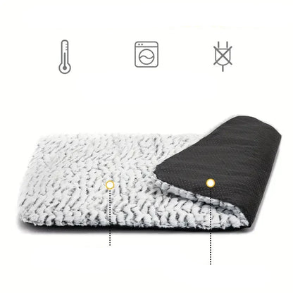 Self-Heating Pet Bed Mat for Dogs and Cats – Plush Thermal Blanket with Non-Slip Bottom, Lightweight and Portable 5
