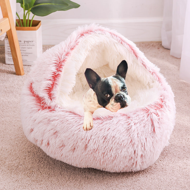 Self-Heating Pet Bed with Ultra-Soft Plush Fleece – Cozy Dog and Cat Basket for Stress Relief 1