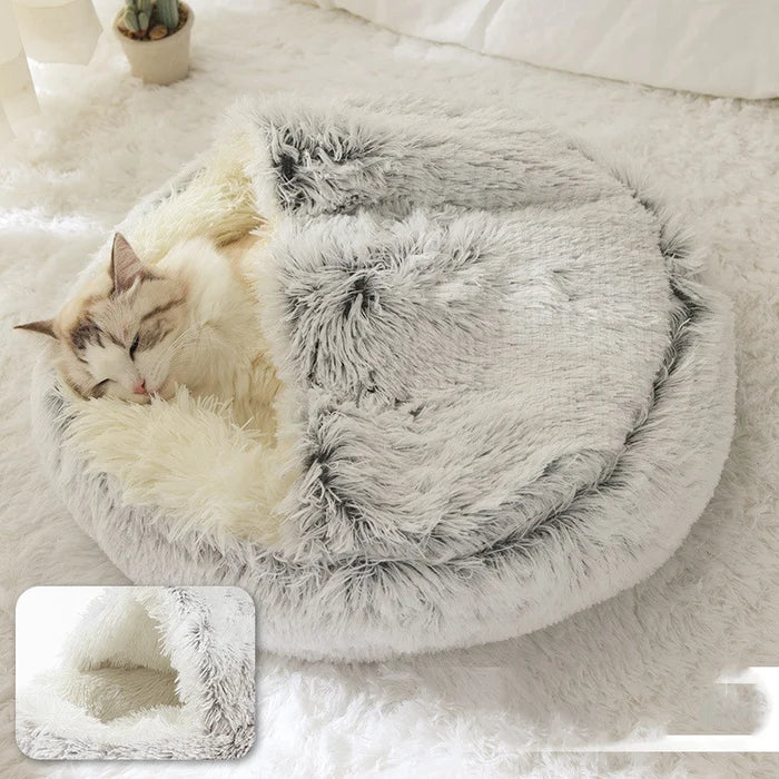 Self-Heating Pet Bed with Ultra-Soft Plush Fleece – Cozy Dog and Cat Basket for Stress Relief 4