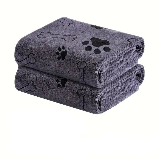 Set of 2 Super Absorbent Microfiber Towels for Dogs – 60x100 cm Soft and Quick-Drying 0