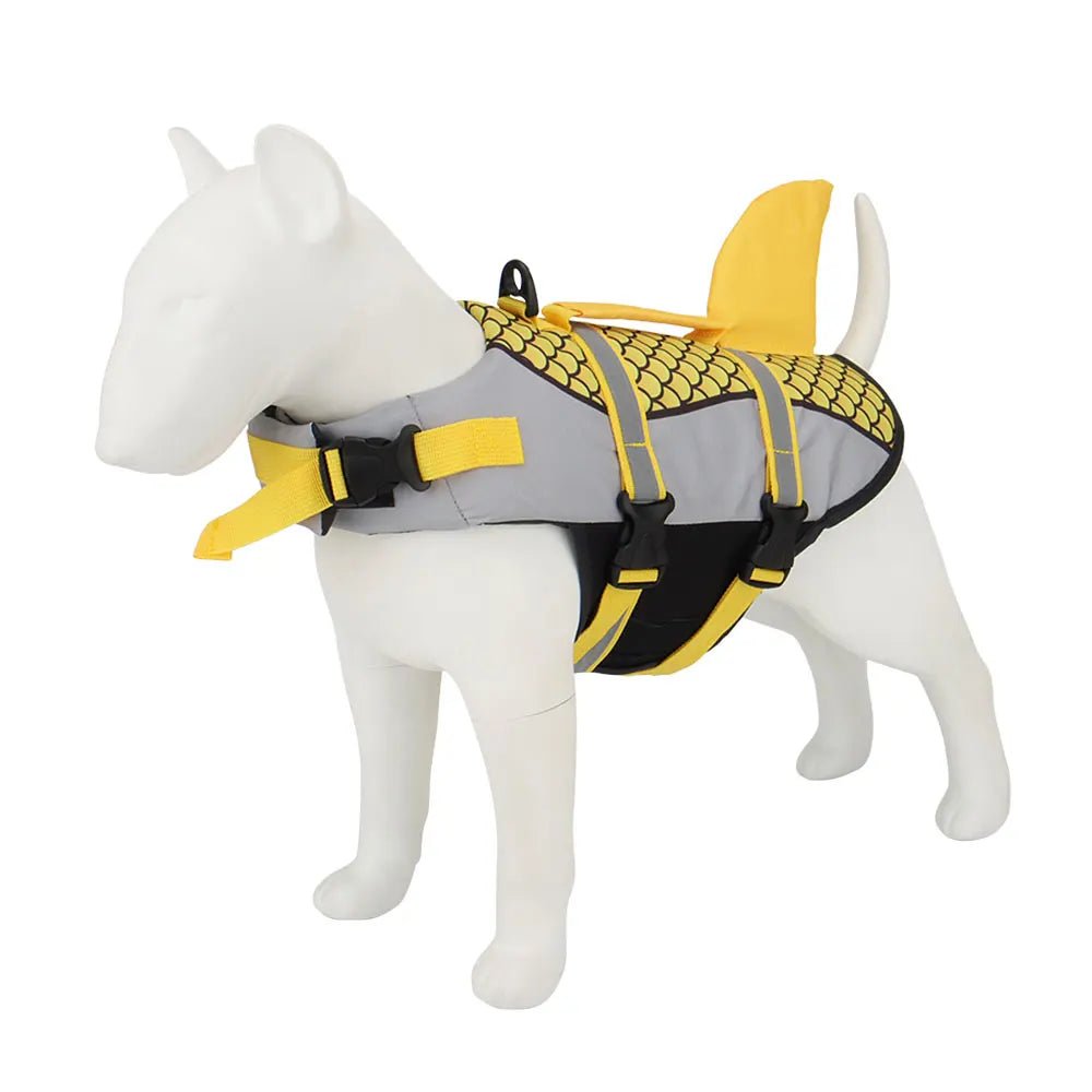 Shark Design Dog Life Jacket – Lightweight Adjustable Dog Swim Vest for Small to XXL Dogs 0