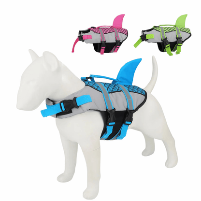 Shark Design Dog Life Jacket – Lightweight Adjustable Dog Swim Vest for Small to XXL Dogs 2