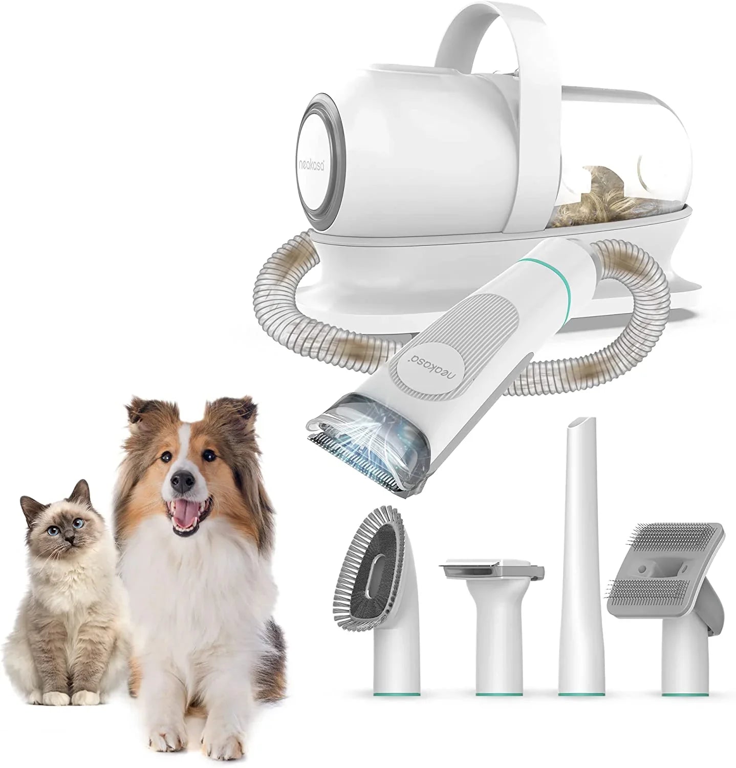 ShedVac Pro Grooming Kit with Cordless Trimmer and Suction for Pets – White 0