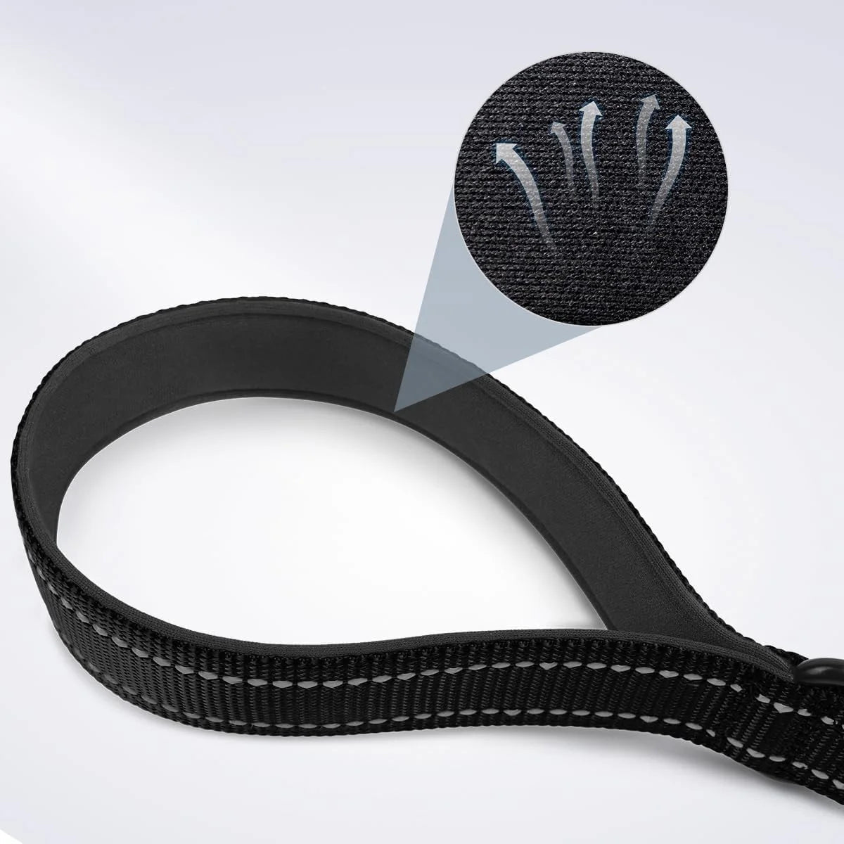 Short Dog Leash with Padded Handle – 30 cm Durable Nylon Leash for Enhanced Control and Safety, Reflective Stitching 4