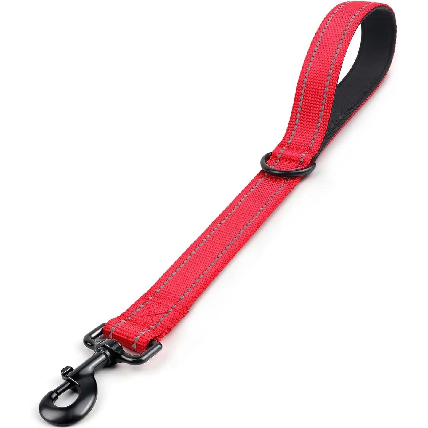 Short Dog Leash with Padded Handle – 30 cm Durable Nylon Leash for Enhanced Control and Safety, Reflective Stitching 9