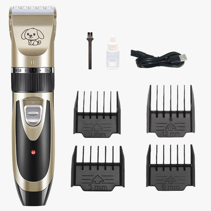 Silent Dog Grooming Clippers Set - Low Noise Cordless Trimmer with Sharp Blades and Multiple Attachments for Stress-Free Grooming 2