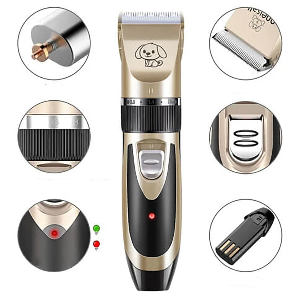 Silent Dog Grooming Clippers Set - Low Noise Cordless Trimmer with Sharp Blades and Multiple Attachments for Stress-Free Grooming 3
