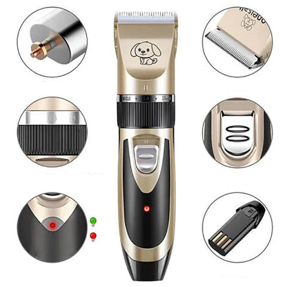 Silent Dog Grooming Clippers Set - Low Noise Cordless Trimmer with Sharp Blades and Multiple Attachments for Stress-Free Grooming 3