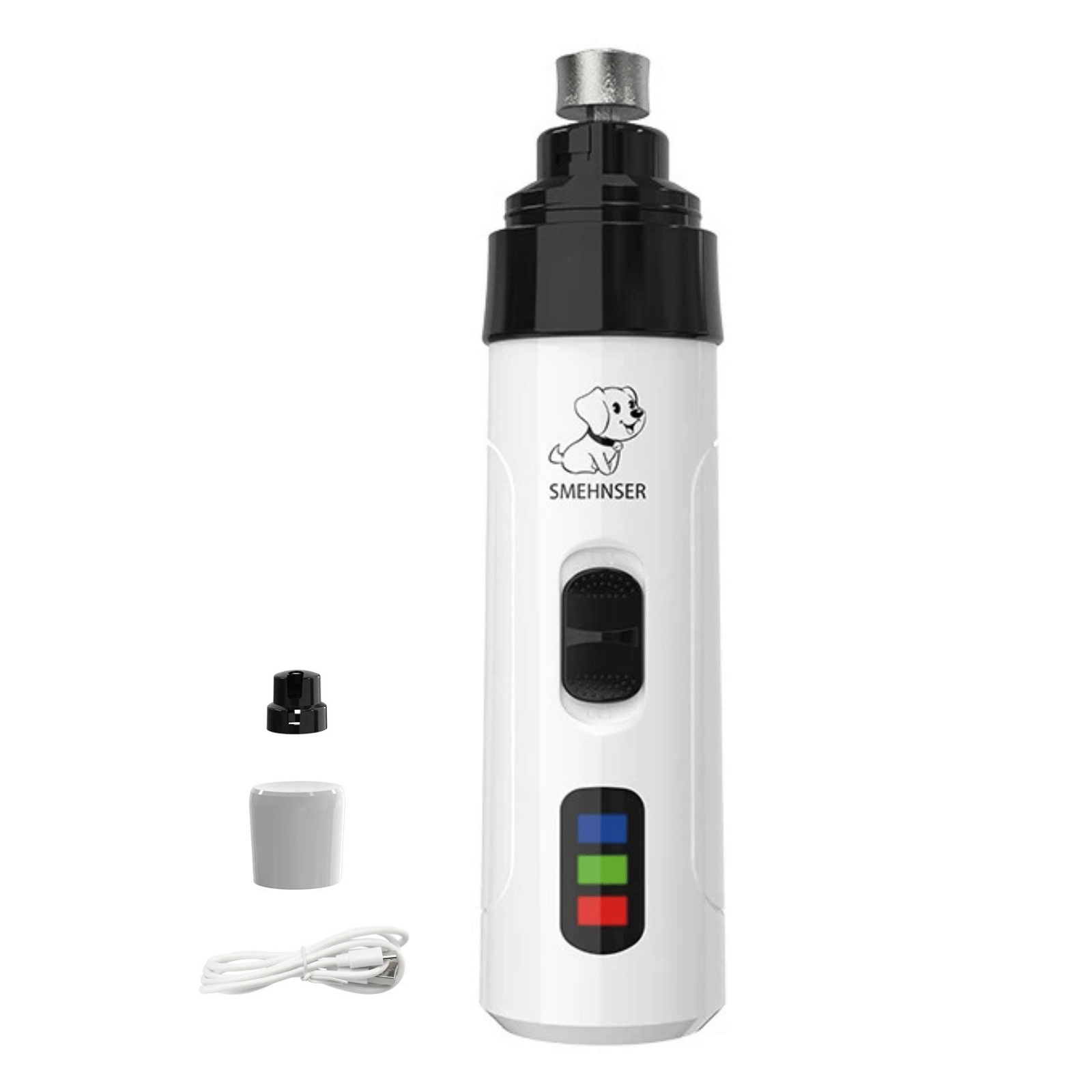 Silent Electric Dog Nail Grinder with Rechargeable Nail File, Low Noise, 2 Speed Settings, Ergonomic Design for Safe Nail Trimming 0
