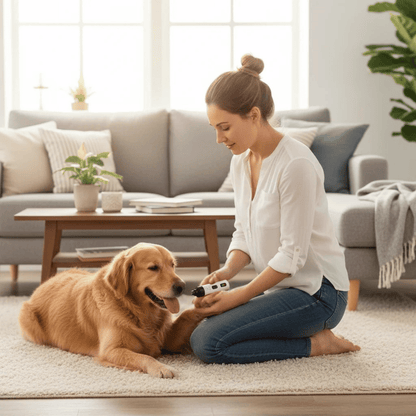 Silent Electric Dog Nail Grinder with Rechargeable Nail File, Low Noise, 2 Speed Settings, Ergonomic Design for Safe Nail Trimming 1