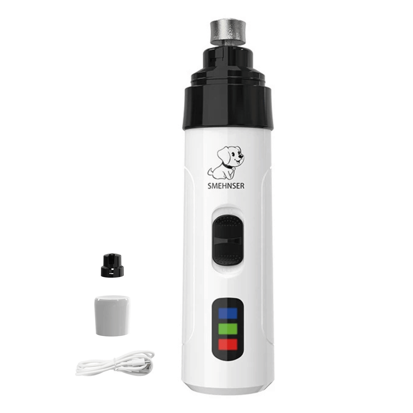 Silent Rechargeable Electric Nail File for Dogs and Cats – Low Noise Nail Grinder with 2 Speed Settings 0