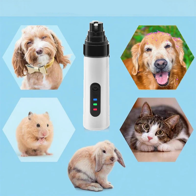 Silent Rechargeable Electric Nail File for Dogs and Cats – Low Noise Nail Grinder with 2 Speed Settings 3
