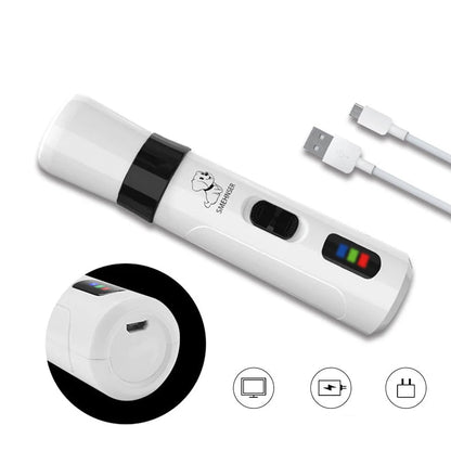 Silent Rechargeable Electric Nail File for Dogs and Cats – Low Noise Nail Grinder with 2 Speed Settings 4