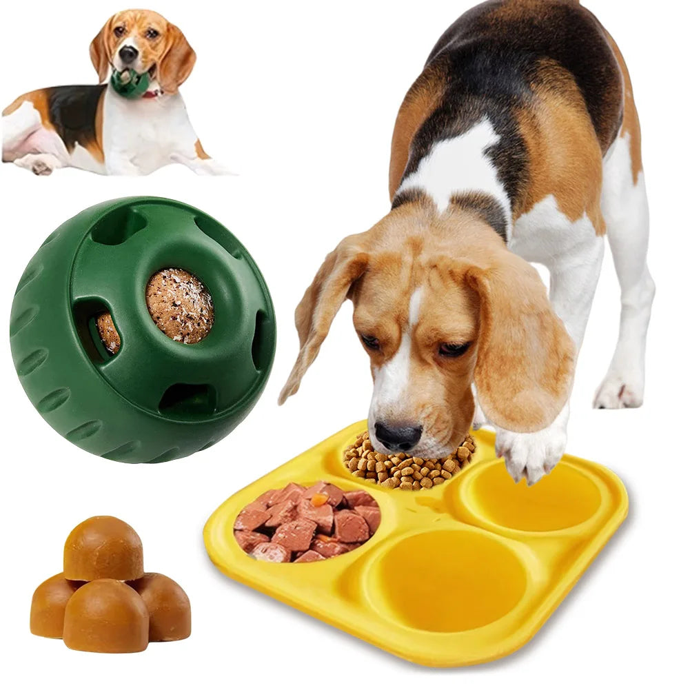 Silicone Dog Slow Feeder and Chew Toy – Interactive Slow Feeder Dog Bowl for Healthy Eating 1