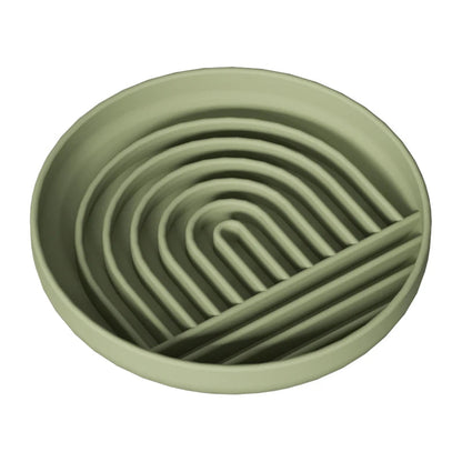 Silicone lick mat for dogs and cats featuring a non-slip base and textured surface, designed for slow feeding and enhancing pet mealtime enjoyment. 10