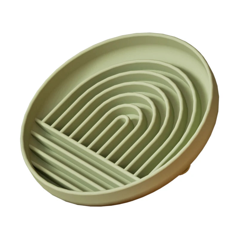 Silicone lick mat for dogs and cats featuring a non-slip base and textured surface, designed for slow feeding and enhancing pet mealtime enjoyment. 6