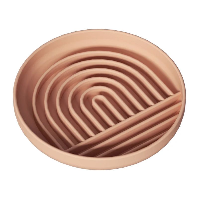 Silicone lick mat for dogs and cats featuring a non-slip base and textured surface, designed for slow feeding and enhancing pet mealtime enjoyment. 8