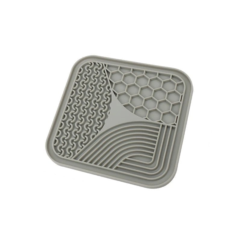 Silicone Lick Pad for Dogs and Cats – Slow Feeder Mat with Suction Cups, Reduces Anxiety, 20 x 20 cm 0