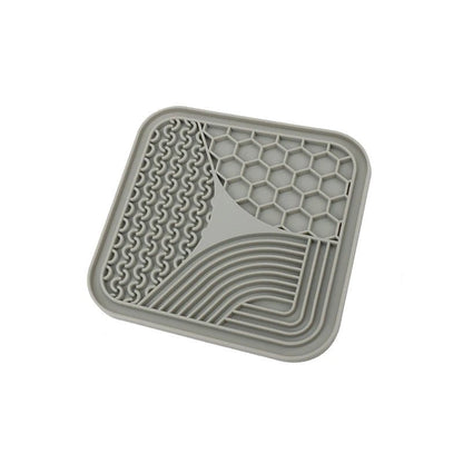 Silicone Lick Pad for Dogs and Cats – Slow Feeder Mat with Suction Cups, Reduces Anxiety, 20 x 20 cm 0