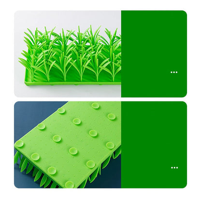 Silicone Pet Mat with Grass Design – Non-Slip, Easy to Clean Feeding Mat for Dogs and Cats, Vibrant Green 16.9cm x 36.1cm 6