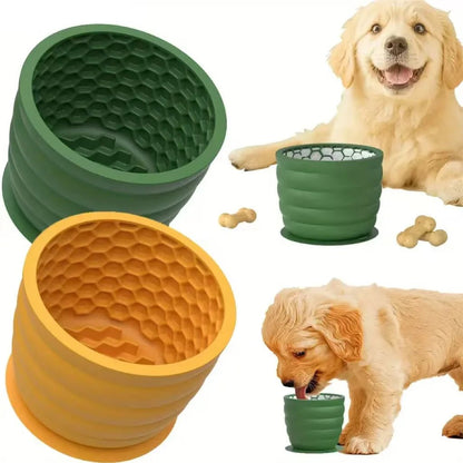 Silicone Slow Feeder Dog Bowl with Suction Cups for Healthy Eating – Ideal for Small to Medium Dogs 1