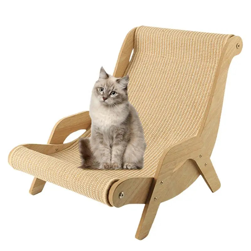 Sisal Cat Chair with Sturdy Wooden Scratching Post – Durable Cat Furniture for Indoor and Outdoor Use 0