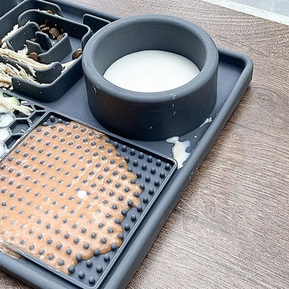 Slow Feeder Dog Bowl and Licking Mat for Healthy Eating and Stress Relief – Pet Feeder with Suction Cups, Durable Silicone 2