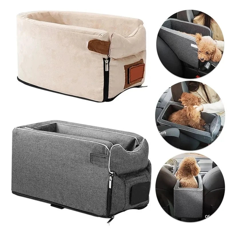 Small Dog Carrier for Car Console - Cozy and Secure Pet Carrier for Yorkies, Chihuahuas, and Pomeranians 1