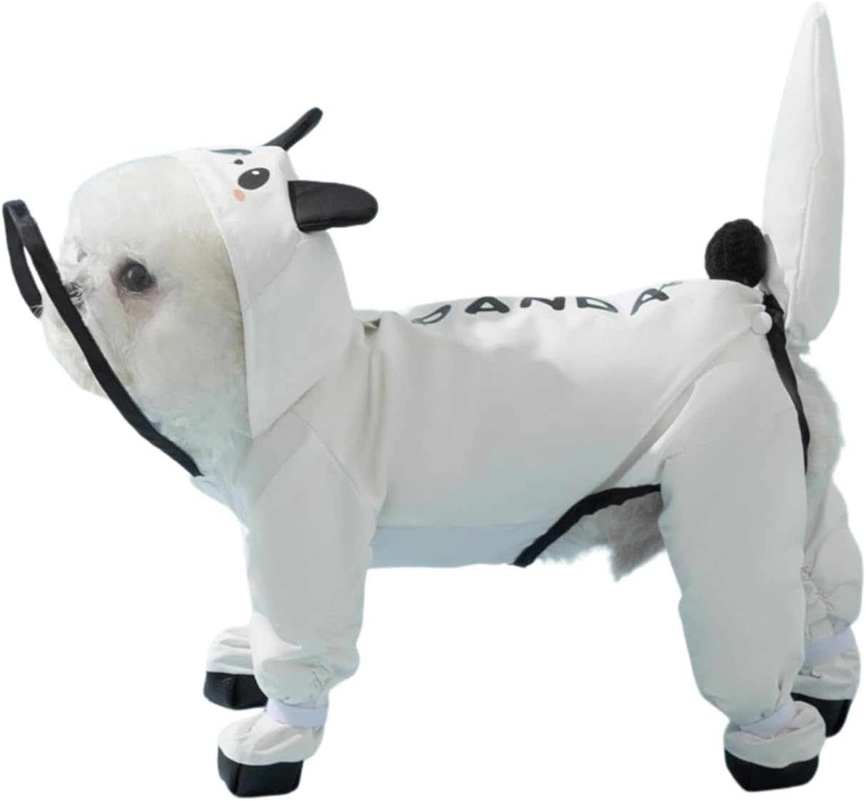 Small Dog Raincoat and Shoes Set - Waterproof Full Coverage Dog Rain Jacket for Rainy Days 1