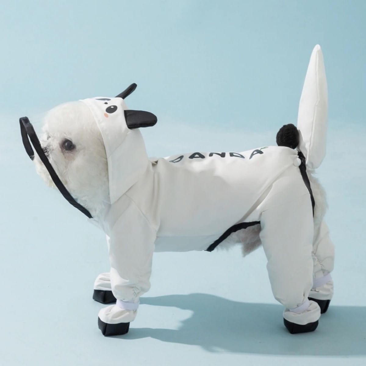 Small Dog Raincoat and Shoes Set - Waterproof Full Coverage Dog Rain Jacket for Rainy Days 4