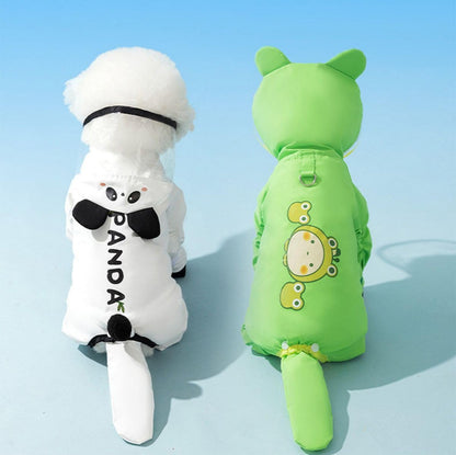 Small Dog Raincoat and Shoes Set - Waterproof Full Coverage Dog Rain Jacket for Rainy Days 5