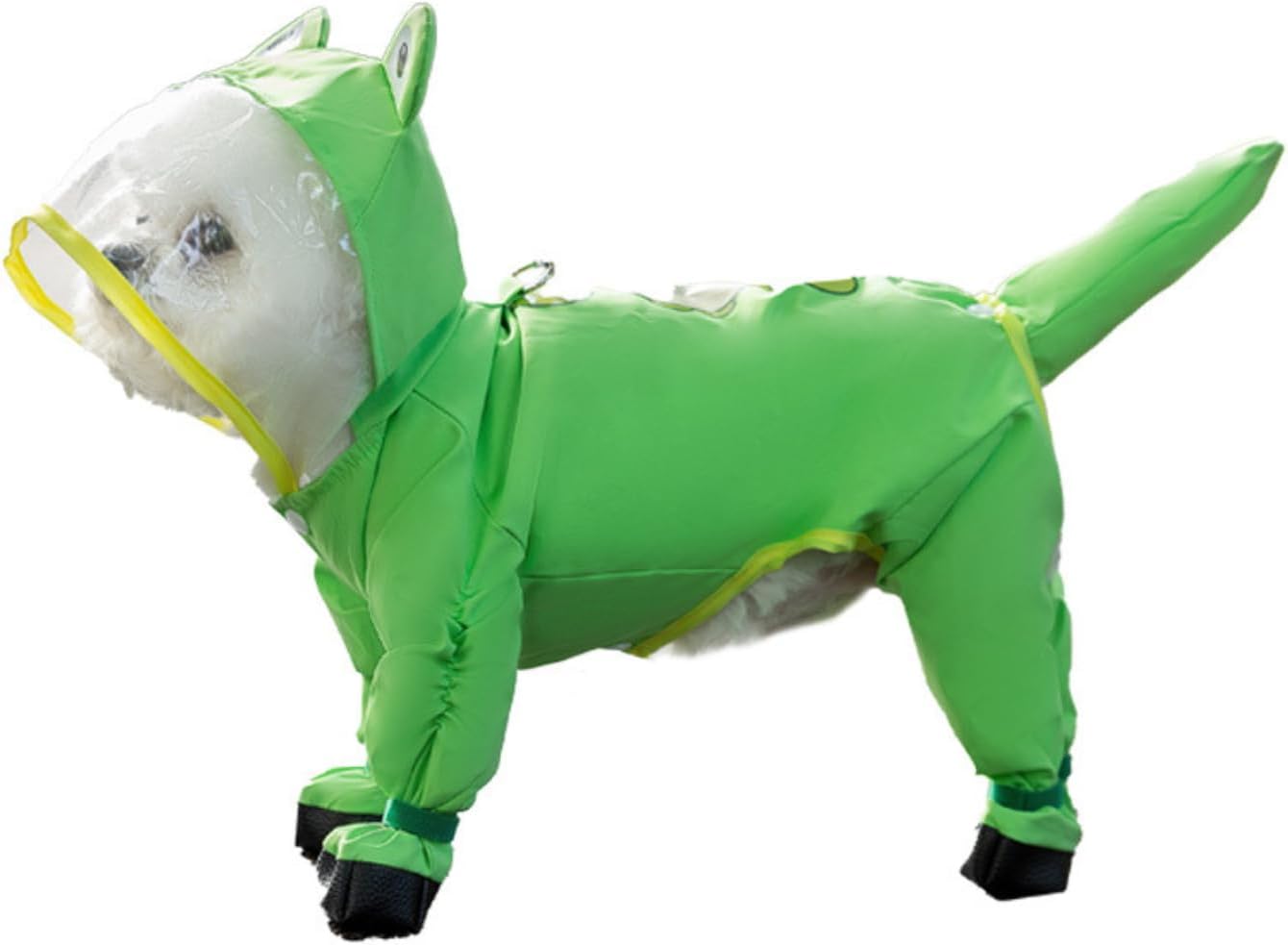 Small Dog Raincoat and Shoes Set - Waterproof Full Coverage Dog Rain Jacket for Rainy Days 6