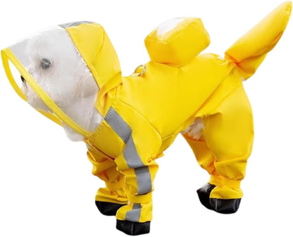 Small Dog Raincoat and Shoes Set - Waterproof Full Coverage Dog Rain Jacket for Rainy Days 9
