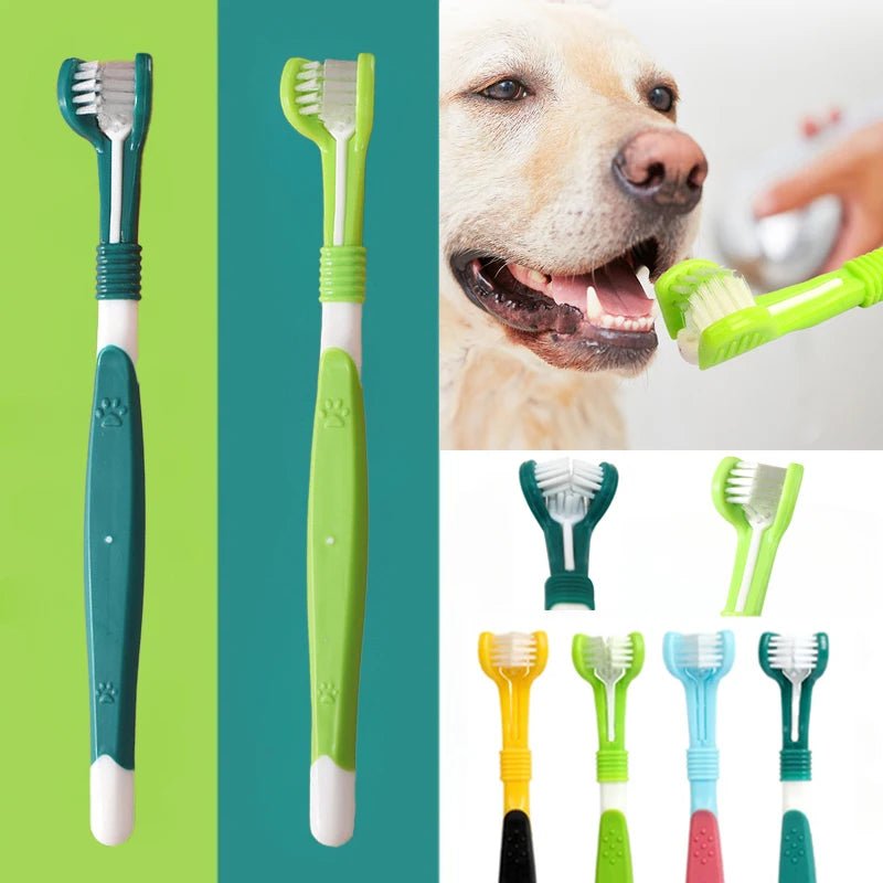 Smart 3-Sided Dog Toothbrush and Cat Toothbrush – Ergonomic Design for Effective Oral Care, Soft Bristles, Easy to Clean 2