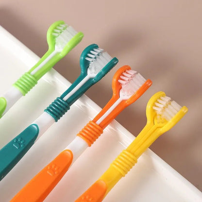 Smart 3-Sided Dog Toothbrush for Effective Plaque Removal – Ergonomic Design for Cats and Dogs 6