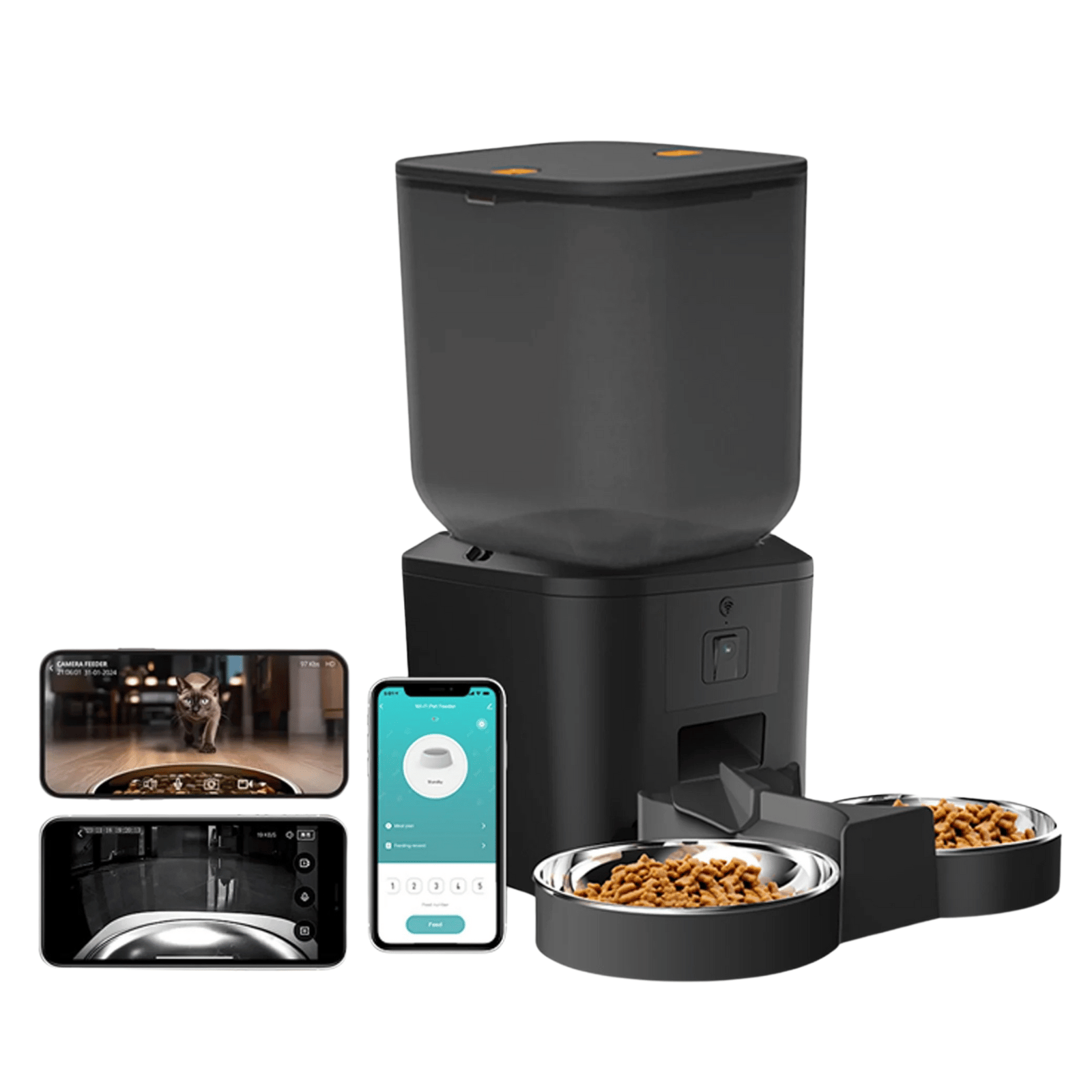 Smart Automatic Pet Feeder with 1080p HD Camera – 8L Capacity for Cats and Dogs 1