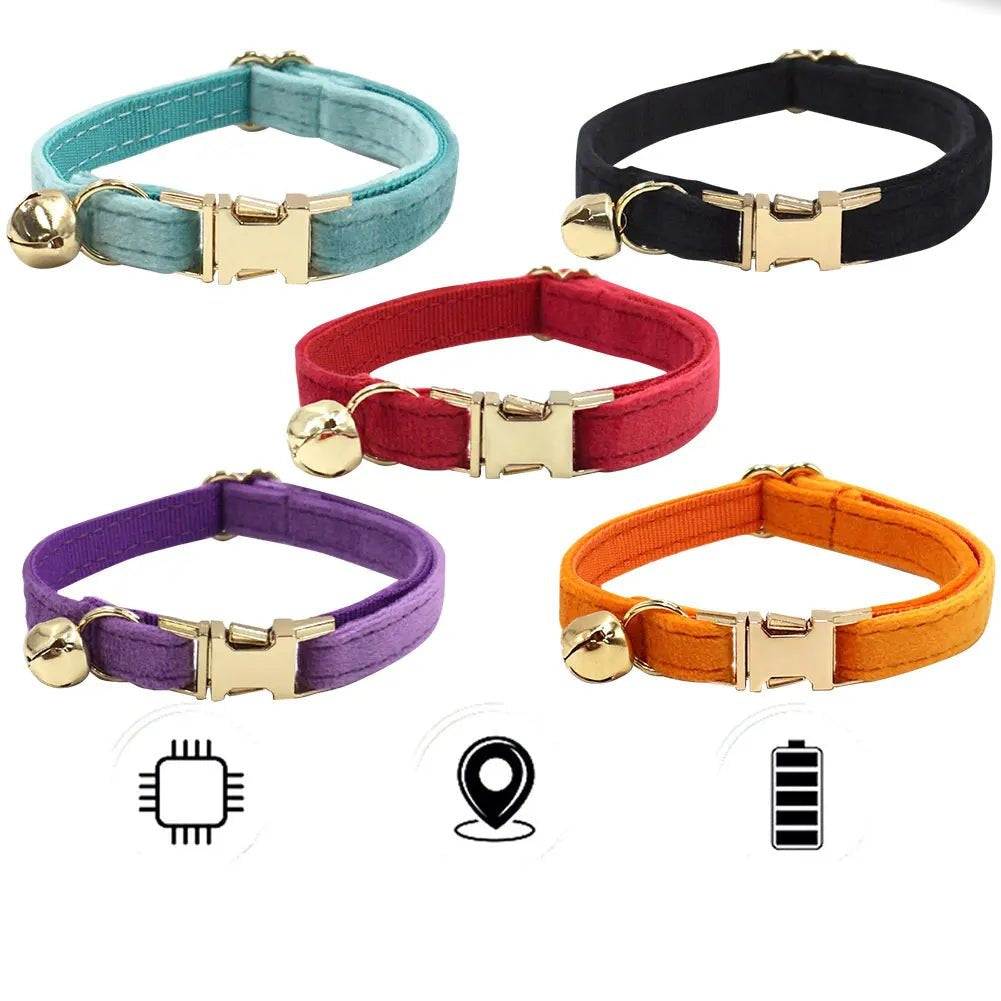 Smart Bluetooth Pet Tracker with Adjustable Collar and Bell – Lightweight Mini Locator for Dogs and Cats 1