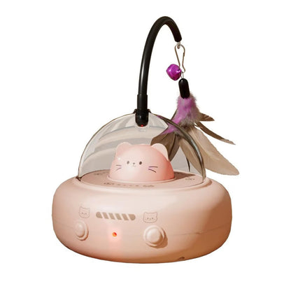 Smart Interactive Cat Toy with Laser and Feather Bells – Engaging 360-Degree Movement 5