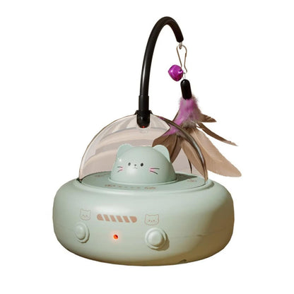 Smart Interactive Cat Toy with Laser and Feather Bells – Engaging 360-Degree Movement 6