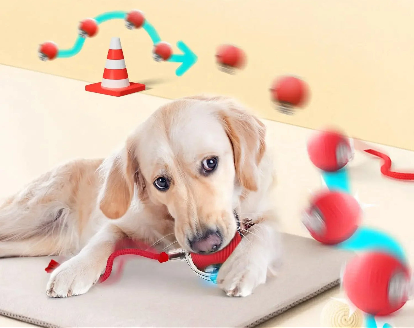 Smart Interactive Dog and Cat Ball Toy with Sound and Light – Engaging Pet Toy for All Ages 4