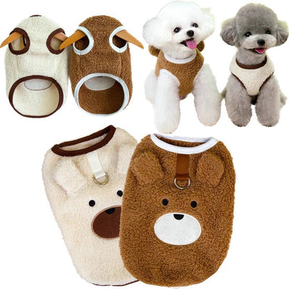 Soft Fleece Teddy Bear Animal Suit for Dogs and Cats – Warm Winter Coat 1