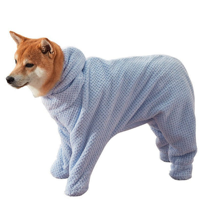 Soft Full-Body Dog Bathrobe for Maximum Warmth – Absorbent, Adjustable Fit, Full Coverage for Dogs in a Robe 1