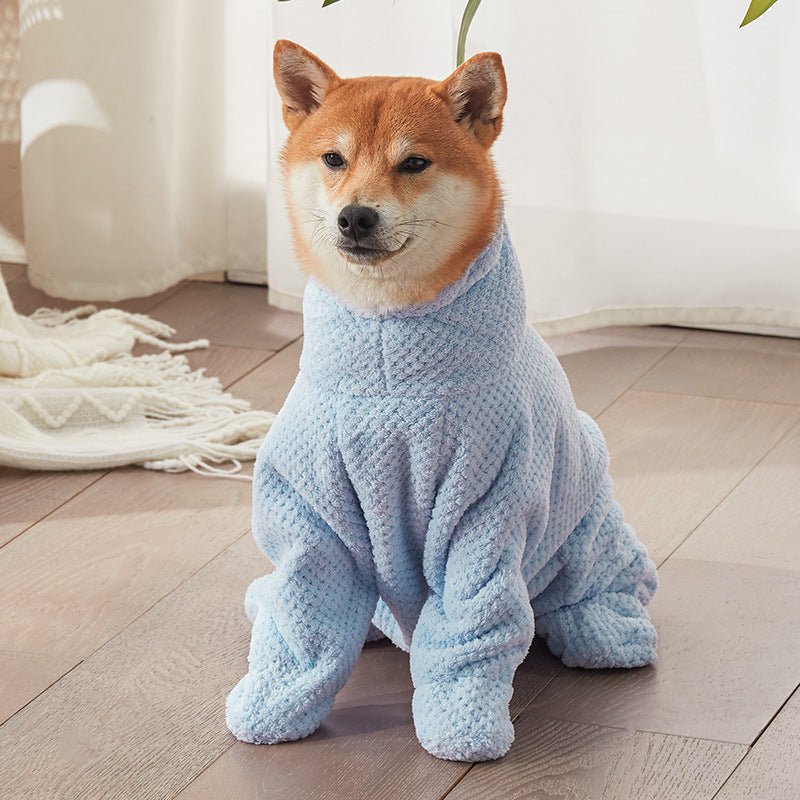 Soft Full-Body Dog Bathrobe for Maximum Warmth – Absorbent, Adjustable Fit, Full Coverage for Dogs in a Robe 3