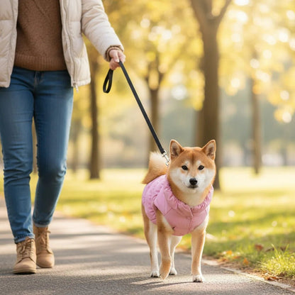 Soft Padded Dog Coat for Winter – Warm and Comfortable Jacket for Small to Medium Breeds, Available in Pink, Blue, Khaki 5