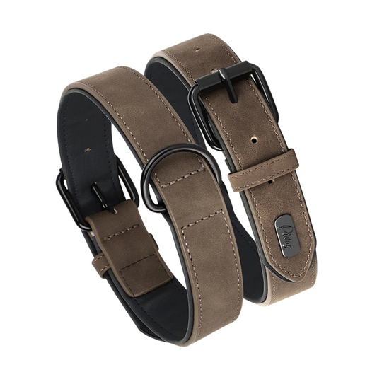 Soft Padded PU Leather Dog Collar for All Breeds – Durable and Comfortable 0