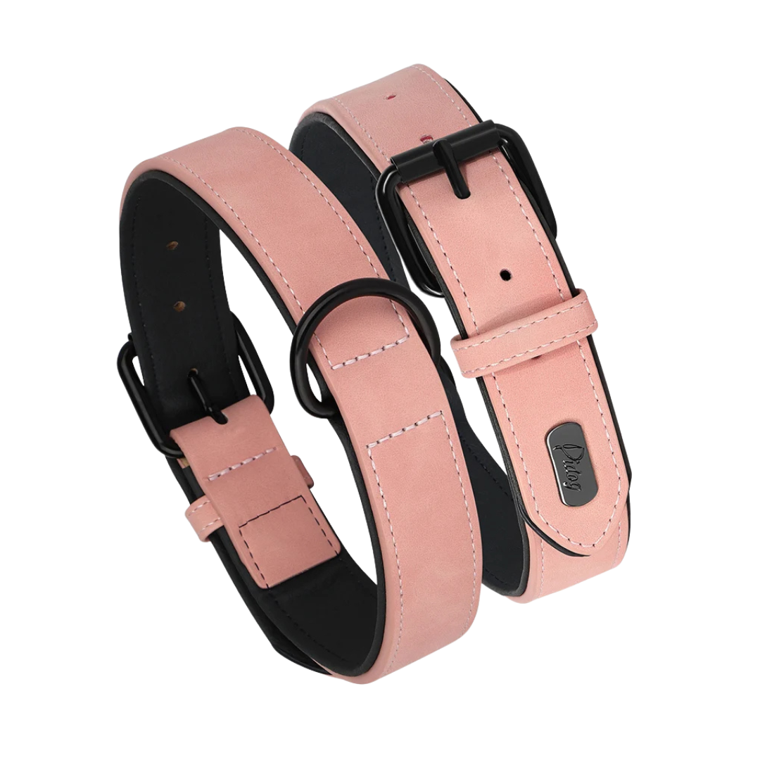 Soft Padded PU Leather Dog Collar for All Breeds – Durable and Comfortable 4